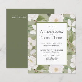 MARIAGE Fleurs blanches Chic PETIT BUDGET feuilles