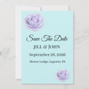Mariage Fleurs de Lavande Faire-Part de Date de Ma