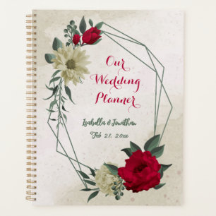 mariage fleurs rouges romantiques et jaunes pâles