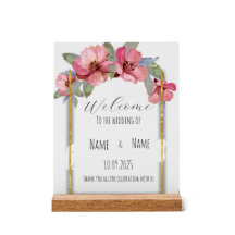 Mariage floral acrylique