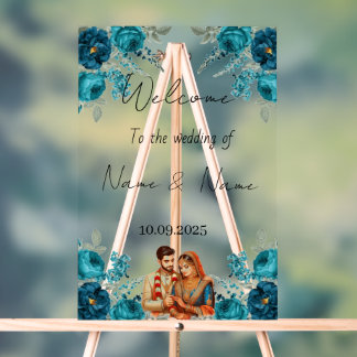 Mariage floral acrylique