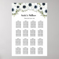 Mariage floral blanc 16 Tableau Sièges