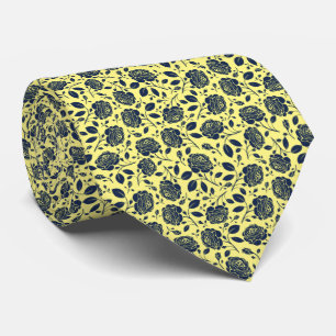 Mariage Floral bleu jaune, Cravate professionnel