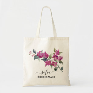 Mariage Floral Bridesmaid Sac fourre-tout rose Fle