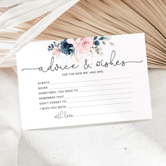 Mariage floral brun de la marine Conseils et carte (Créateur téléchargé)