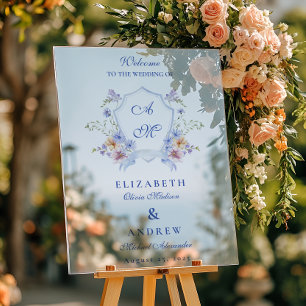 Mariage floral de crête bleue Dusty