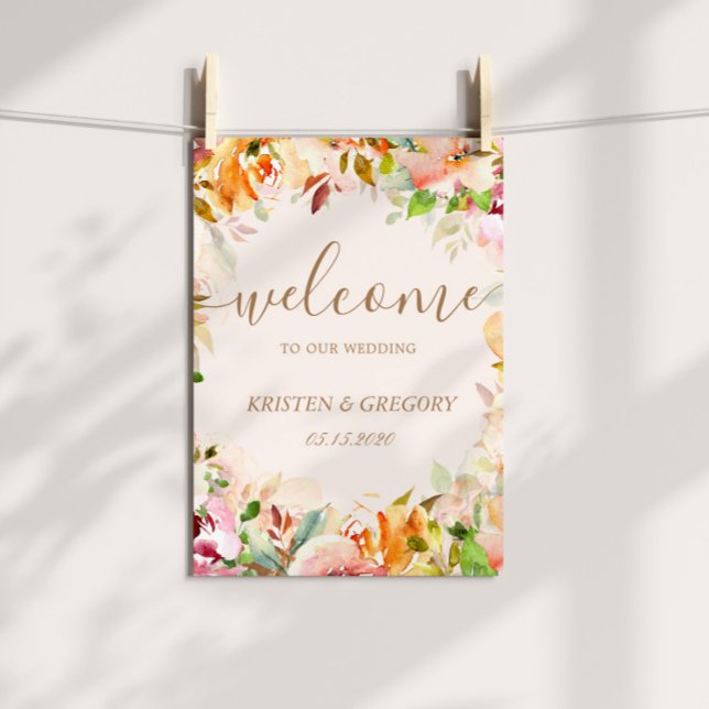 mariage floral de jardin d'été Accueil Poster (Créateur téléchargé)
