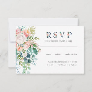 Mariage floral d'été rougissant RSVP avec repas