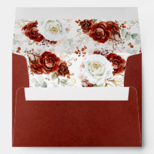 Mariage floral en terre cuite blanche et rouge de
