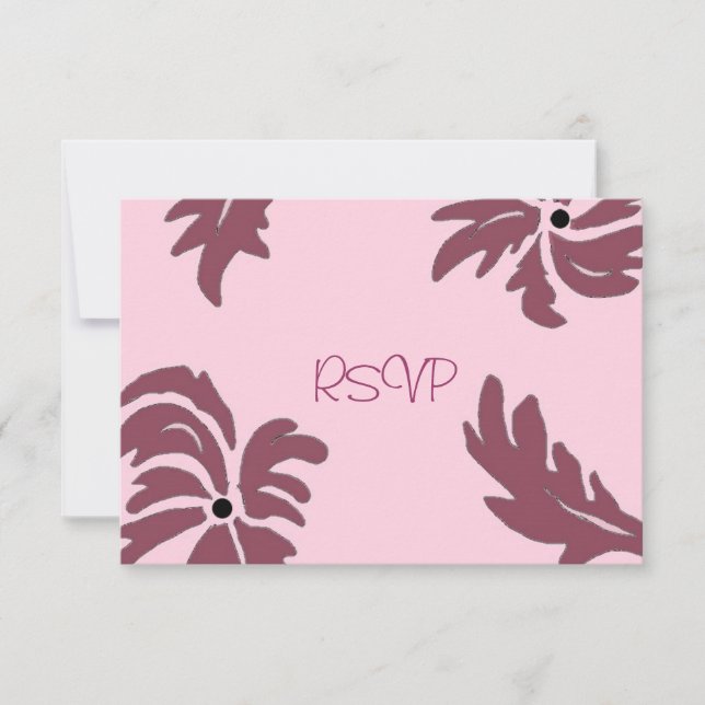 Mariage floral framboise rose RSVP (Devant)