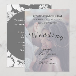 Mariage Floral hiver simple et Invitation photo