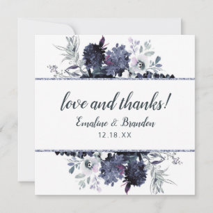 Mariage floral Nocturne Amour et Merci Carré