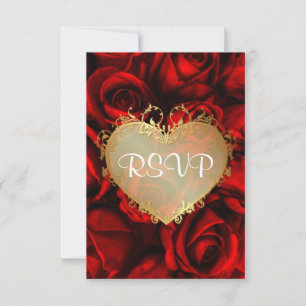 Mariage Floral Rose rouge RSVP