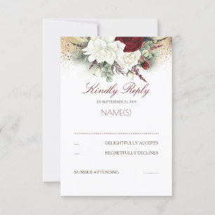 Mariage floral rouge et blanc Bourgogne RSVP