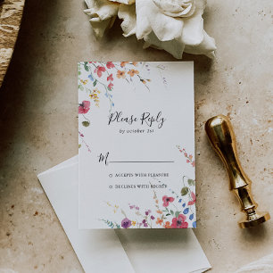 Mariage floral sauvage classique RSVP