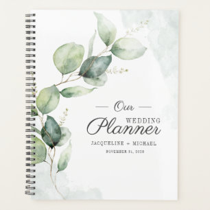 Mariage Floral Script Eucalyptus Aquarelle