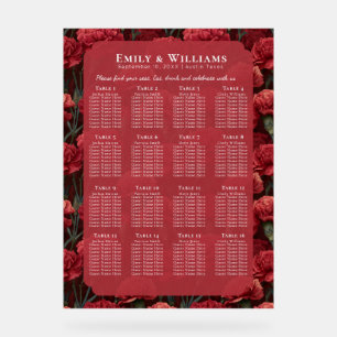 Mariage Floral Thème Œillet Rouge Mignon
