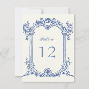 Mariage Floral Vintage français Numéro de table