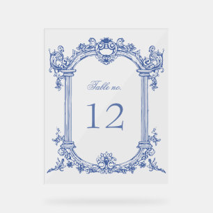 Mariage Floral Vintage français Numéro de table