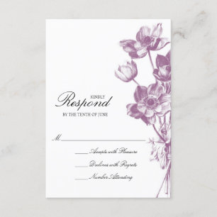 Mariage floral vintage RSVP / Blanc