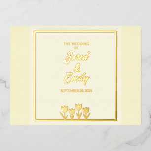 Mariage Foil Invitation Carte postale