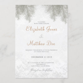 Mariage Forêt Une Invitation De Mariage D'Hiver