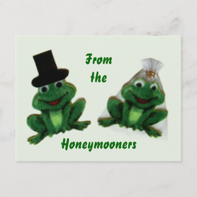 Mariage Froggy - Carte postale pour lune de miel (Devant)