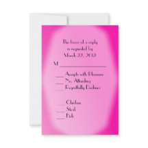 Mariage Fuchsia RSVP de mariée et de chambre bleue