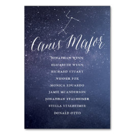 Mariage Galaxy Carte de siège Canis Major