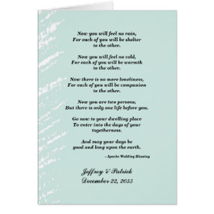 Mariage gay, Bénédiction Apache, Vert Bleu