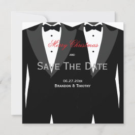 Mariage Gay Enregistrer La Date Cartes De Noël Rou