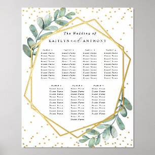 Mariage géométrique Eucalyptus Graphique de siège 