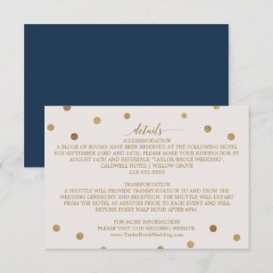 Mariage Gold Pois Détails Carte de boîtier