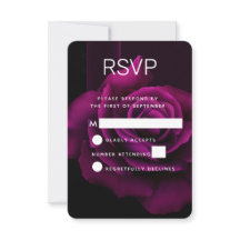 Mariage gothique à la rose violet-rouge RSVP