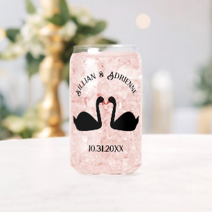 Mariage gothique Baiser Black Swans Personnalisé