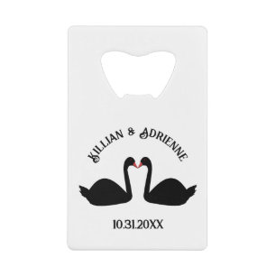 Mariage gothique Baiser Black Swans Personnalisé