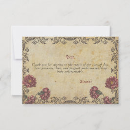 Mariage gothique merci voiture Dark Flowers Vintag