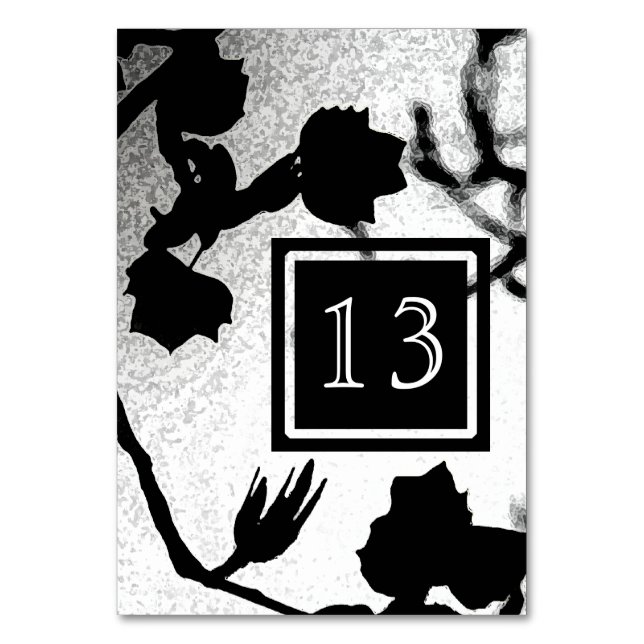 Mariage gothique Noir Blanc Silhouette Cartes de t (Par défaut)
