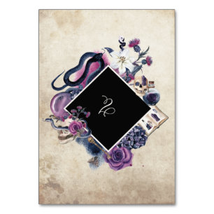 Mariage gothique Numéro de table Carte Halloween N