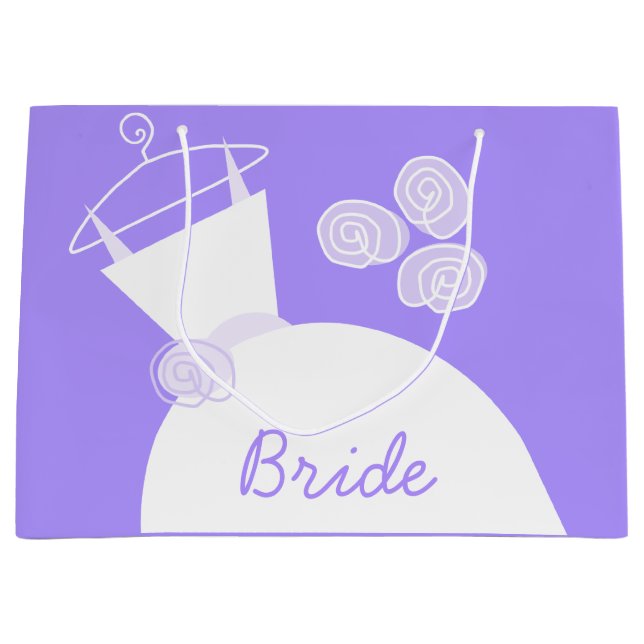 Mariage Gown Purple Bride sac cadeau gros (Devant)