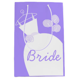 Mariage Gown Purple Bride sac cadeau moyen