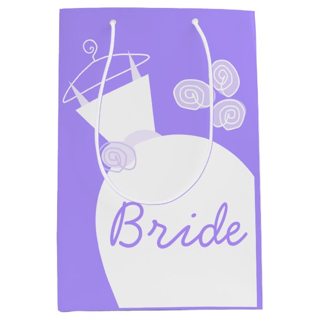 Mariage Gown Purple Bride sac cadeau moyen (Devant)