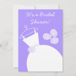 Mariage Gown Purple Invitation à la douche nuptial