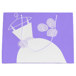 Mariage Gown Purple sac cadeau grand