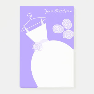 Mariage Gown Purple texte post-it note
