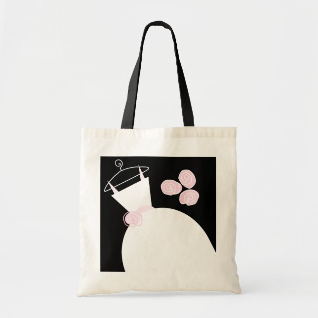 Mariage Gown sac fourre-tout rose noir (Devant)