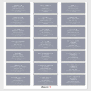 Mariage gris bleu simple Étiquettes de adresse d'h