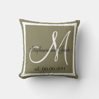Mariage gris chaud coussin