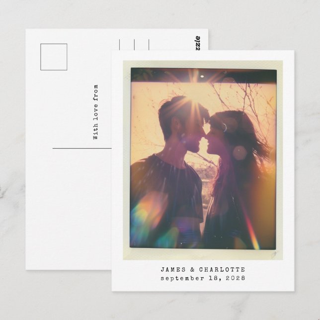 Mariage Guestbook Modèle photo de carte postale (Devant / Derrière)