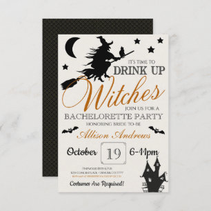 Mariage Halloween Bachelorette Invitation